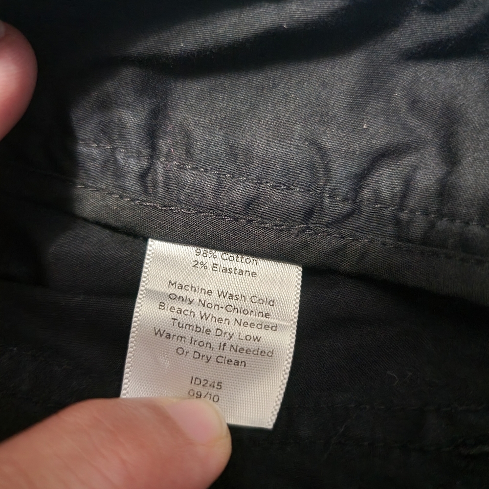 Talbots Size 6P Petites Black Shorts Lightweight Pockets Belted Cotton Preppy - Picture 3 of 10